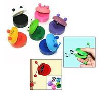 OFKPO 6 pcs Castagnettes Musicales d'animaux, Jouet Educatif de Dessin Animé en Bois, Instrument de Musique de Danse pour Enfants