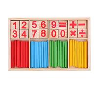 OFKPO Bâton en Bois de Mathématique Matériel Educatif pour Enfants, Bâtons Bois Mathématiques Intelligence Préscolaire Jouet Educatifs pour Enfants Ensembles d'Aide à l'enseignement