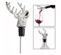 OFKPO Bouchon de Vin de Tête de Cerf en Métal, Verseur de Vin et Vin Bouchon de Bouteille, Outils pour Vin