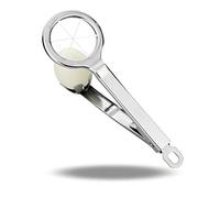 OFKPO Coupe-Oeufs, Trancheuse Qui Divise les Oeufs Durs en 6 Segments Égaux en Une Seule Action (Argent)