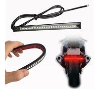 OFKPO Feux de Freinage à LED, Barre Lumineuse Universelle de Moto Bande LED Flexible Lumière Freins Clignotant Arrière Lumière Plaque Minéralogique