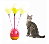 OFKPO Jouet pour Chat, Boule de Jouet Tumbler Chaton, Culbuteur de Jouet Interactif Jouets pour Chat Baguettes avec Plumes