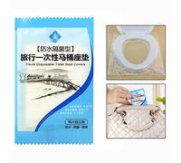 OFKPO Lot de 50 Housses de siège de WC jetables, Portables, imperméables, antibactériennes, pour hôtel, extérieur, Voyage