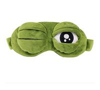 OFKPO Masque pour Les Yeux de Grenouille, Duvet Visage Endormi Drôle Nouveauté Grenouille de Bande Dessinée Couverture de l'oeil Masque de Sommeil, Idéal pour Insomnie et Voyage