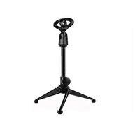 OFKPO Mini Trépied pour Microphone, Trepied Micro Support de Microphone de Bureau Réglable Portable Pliable avec Microphone Clip pour Studio Podcast, Conférence, Lecture