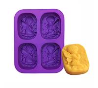 OFKPO Moule Savon Silicone, DIY Moule à Savon Carré Motif d'ange Réutilisables