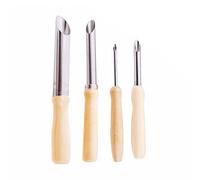 OFKPO Outils Perforatrice Demi Ronde pour Poterie Céramique Modelage Sculpture Gravure Argile Ciseaux Couteau, Acier Inoxydable, Lot de 4