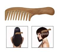OFKPO Peigne à Dents Larges, Peigne en Bois de Santal Naturel, Peigne de Massage et Soin des Cheveux