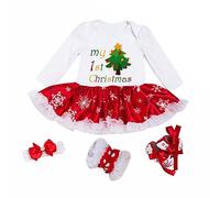 OFKPO Robe de Fête de Noël pour Fille, Robe pour Fille de 3-6 Mois
