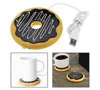 OFKPO sous-Verres Chauds,Tapis de Tasse USB Forme en Beignet pour Café et Thé Boisson Chauffe