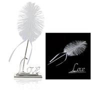 OFKPO Stylo de Signature à Plume avec Support de LOVE Décoration de Mariage et Décorations pour Réception
