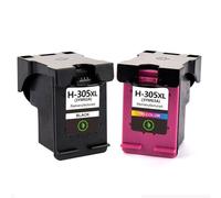 OFKSEWPA Remanufacturé 305 XL 305XL CARTRIDE Ink Jet Compatible avec L'IMPRIDANTE DE BURANT 2710 Fonctionne comme Un Remplacement de Jet de Couleur Cartouche 305xl Cartouche(1 Set 2PCS)