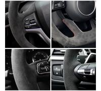 OFLNDHXTXB Housse de Volant sur Mesure Daim Compatible avec Ford Focus RS | Custom Suede Compatible avec Ford ST, ST-Line, Kuga ST-Line, EcoSport ST-Line 2015-2018(Yellow)