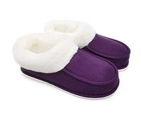 ofoot Chaussons Mocassins pour Femme en Micro Daim Doublure en Peluche Chaude avec Semelle intrieure en Mousse sponge Chaussons antid rapante