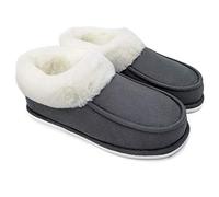 ofoot Chaussons Mocassins pour Femme en Micro Daim Doublure en Peluche Chaude avec Semelle intrieure en Mousse sponge Chaussons antid rapante