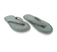 ofoot Pantoufles de Femmes Confortable Coton Spa Thong Flip Flops Intérieur, Chaussons D'intérieur Absorbant la Transpiration en Mousse À Mémoire de Forme Épaisse avec Bout Ouvert(Vert,EU 42/43)