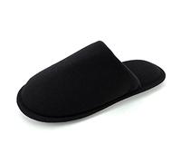 ofoot Tissu de Coton Biologique des Femmes est Confortable de Fils Plats Pantoufles, Lavable Feuillet Intérieur Extérieur pour des Chaussures,41/42 EU,Noir