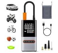 Ofottofo Mini compresseur à air portatif, 150 PSI gonfleur pneus Voiture sans Fil, avec lumière LED et LCD écran numérique Pompe électrique vélo pour vélo, Moto, pneus, Ballon, Scooter