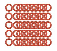 Ofowin Lot de 50 joints toriques en silicone rouge 7,5 mm de diamètre extérieur 4,5 mm ID 1,5 mm de largeur, joint d'étanchéité métrique VMQ pour couvercles de tasses, cafetière, raccord de brassage