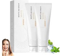 OFS Whitening Toothpaste, Super White Toothpaste Bright Formula For Yellow Teeth, Tough Stains, Long-Lasting Fresh Breath, Gentle Deep Cleaning, Promotes The Natural Whitening Of The Teeth (2PC)