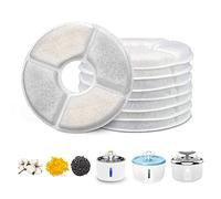 OfTide Fontaine à Eau pour Chat, Filtre Remplaçable pour Distributeurs, Filtre Fontaine Eau pour Chat de Charbon Actif et de Résine -8 Pièces