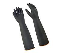 OFUNGO Gants de Travail, 1 Paire de solvant résistant à l'huile Nitrile Casques de Nettoyage - Noir, 55 cm (Color : Black, Size : 6.75)