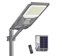 Ofuray Of-4500W Lampadaire Solaire Exterieur Puissant, 6500K Super Bright Projecteur Extérieur avec Detecteur de Mouvement, IP67 Étanche Eclairage Lampe Solaires pour Garage, Jardins, Cour