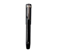 OFWAX 1912 Stylo plume rotatif à encre à piston en résine Noir/rouge Avec pochette en cuir