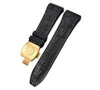 OFWAX Bracelet de montre Franck Muller 28 mm en cuir de vachette et silicone avec boucle pliable en caoutchouc et nylon pour homme, 28mm, Acétate, Pas de pierre précieuse