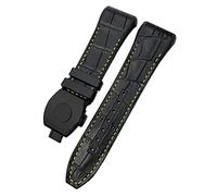 OFWAX Bracelet de montre Franck Muller 28 mm en cuir de vachette et silicone avec boucle pliable en caoutchouc et nylon pour homme, 28mm, Acétate, Pas de pierre précieuse