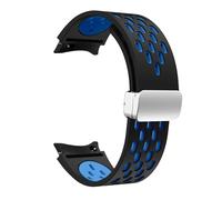 OFWAX Bracelet en silicone 20 mm pour Samsung Galaxy Watch 7 6 5 4 40 mm 44 mm 5Pro 45 mm Boucle magnétique sans espaces Bande 6 Classic 43 mm 47 mm 42 bracelets de montre(BU-S,Watch 4 5 6 7 40MM)