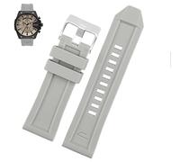 OFWAX Convient pour les montres diesel en silicone avec DZ4496/4535/4283/4476/7416/7396 Series gris fumé doux et étanche, accessoires de montre 26 mm, 26mm, Acétate, Pas de pierre précieuse
