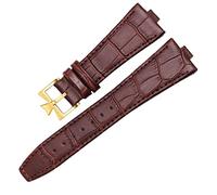 OFWAX Le bracelet en cuir véritable est adapté pour Vacheron Constantin OVERSEAS Series 4500V 5500V P47040 boucle en acier inoxydable, 25mm-8mm, Acétate, Pas de pierre précieuse