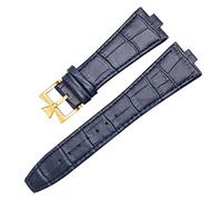 OFWAX Le bracelet en cuir véritable est adapté pour Vacheron Constantin OVERSEAS Series 4500V 5500V P47040 boucle en acier inoxydable, 25mm-8mm, Acétate, Pas de pierre précieuse