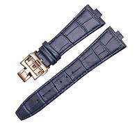 OFWAX Le bracelet en cuir véritable est adapté pour Vacheron Constantin OVERSEAS Series 4500V 5500V P47040 boucle en acier inoxydable, 25mm-8mm, Acétate, Pas de pierre précieuse