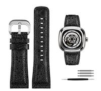 OFWAX Pour Seven Friday Q2/03/M2/M021/T2 Bracelet de montre en cuir véritable style Vintage montre Diesel hommes Bracelet en peau de vache 28 m Bracelet accessoires(Color 8 silver)