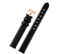 OFWAX Véritable sangle en cuir pour Swarovski 5158517/5158544/5158972 WatchAccessories Bracelet de mode 12 mm STRAPE DE MONTRATION DE MONTRE(Black rose gold)