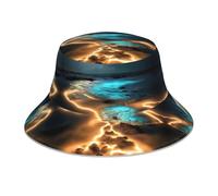 OFYGJFB Bonnet d'hiver pour homme et femme - Design personnalisé unique, chaud et élégant - Orca Ocean Breach, Night Glow Beach, M/L
