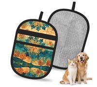 OFYGJFB Gants d'épilation réutilisables avec feuilles jaunes pour animaux domestiques, gants électrostatiques extra durables pour plusieurs chiens et chats, meubles, tapis, siège de voiture