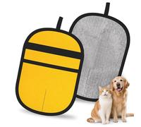 OFYGJFB Gants d'épilation réutilisables jaunes pour animaux domestiques, gants électrostatiques extra durables pour plusieurs chiens et chats, meubles, tapis, siège de voiture