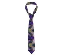 OFYGJFB Raindrops On Rose Cravate pour homme d'affaires | Cravate en polyester de qualité supérieure avec imprimé intégral | Cravate texturée soyeuse, 13 Purple FlowerTree, One Size