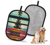 OFYGJFB Réutilisables : il y a des arbres de plage en arrière-plan, gants électrostatiques extra durables pour plusieurs chiens et chats, meubles, tapis, sièges de voiture