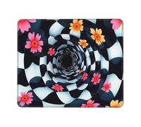 OFYGJFB Tapis de souris carré avec bords cousus - Petit tapis de souris pour souris sans fil, motif tunnel mandala pour ordinateur portable, jeux, bureau et décoration d'intérieur (20,1 x 24,1 cm)