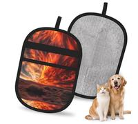 OFYGJFB The Desert at Dawn Gants d'épilation réutilisables pour animaux de compagnie, gants électrostatiques extra durables pour plusieurs chiens et chats, meubles, tapis, sièges de voiture