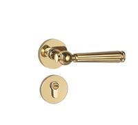 OFYPCURI Serrure de porte en bois de style français à fente silencieuse(Yellow bronze)