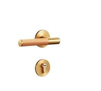 OFYPCURI Serrure de porte en cuir et laiton, poignée de porte à double ouverture(BK-Beige)