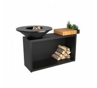 Ofyr - Brasero Island Black 85 Teak Wood Oi3b85w