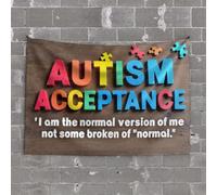 OGBD Décoration de maison amusante pour l'autisme : adoptez la diversité. Tapisserie Dortoir Art Funky Decor (75 x 100 cm)