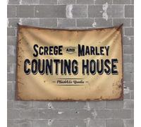 OGBD Dictons sur les panneaux en bois Screege And Marley Counting House. Tapisserie patrons décorations de jour pour porche de printemps (75 x 100 cm)
