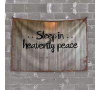 OGBD Man Cave Rules Sleep In Heavenly Peace Tapisserie Bar Stuff For Man Cave Asthetic Room Decor (75 x 100 cm)